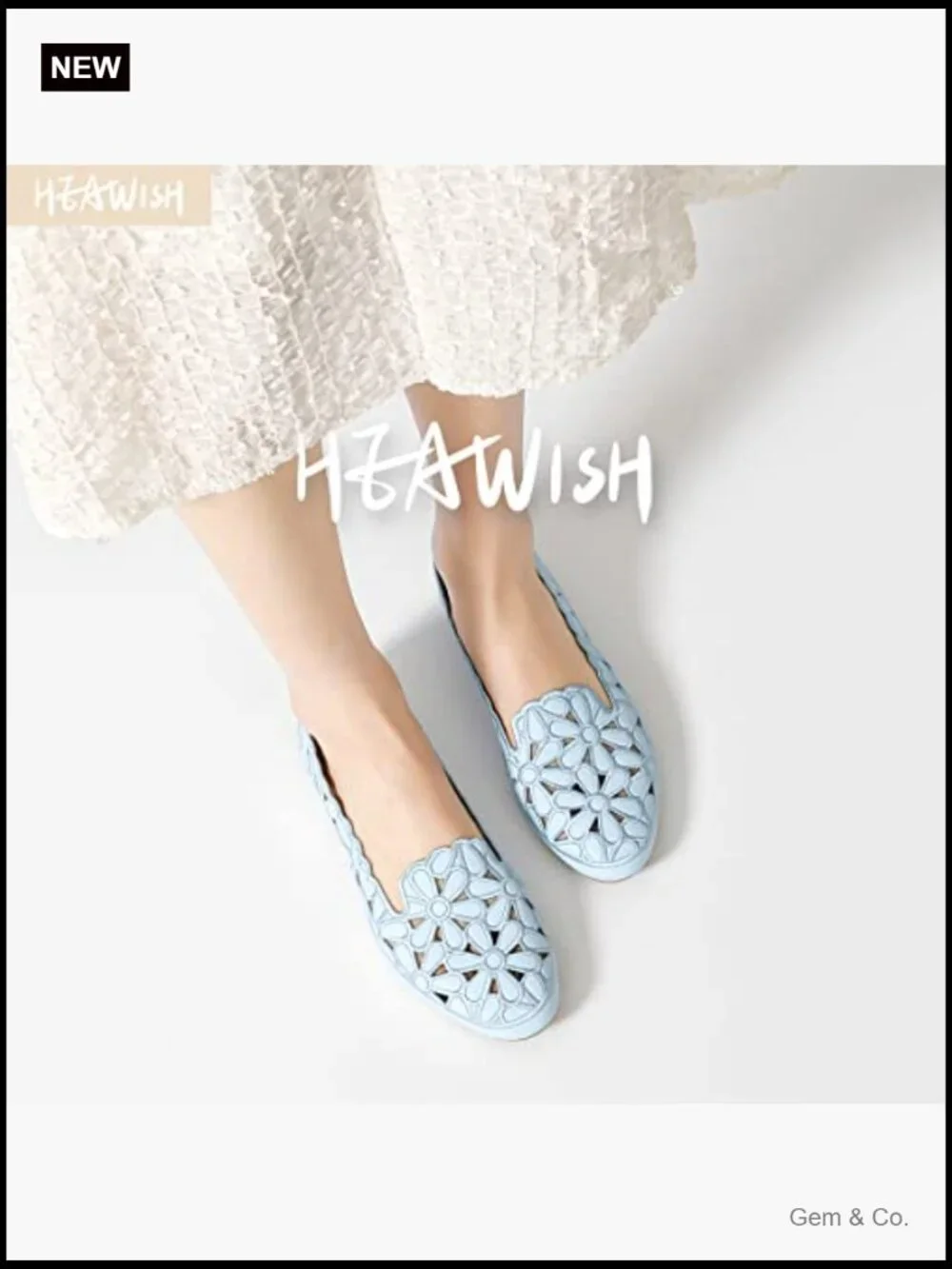 Floral Ballet Flats Slip On PU Leather Round Toe Dress Shoes Women's